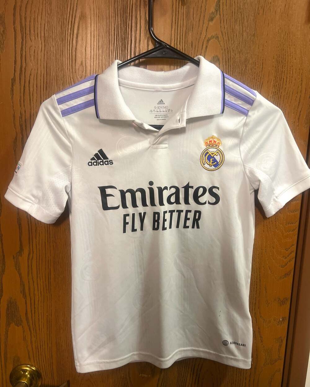 Adidas Real Madrid 2022-2023 Vini Jr. #20 Home Jersey Youth Size 9-10Y